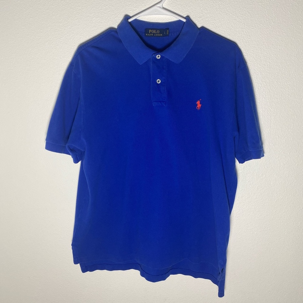 100% Cotton Polo by Ralph Lauren short sleeve size L good condition